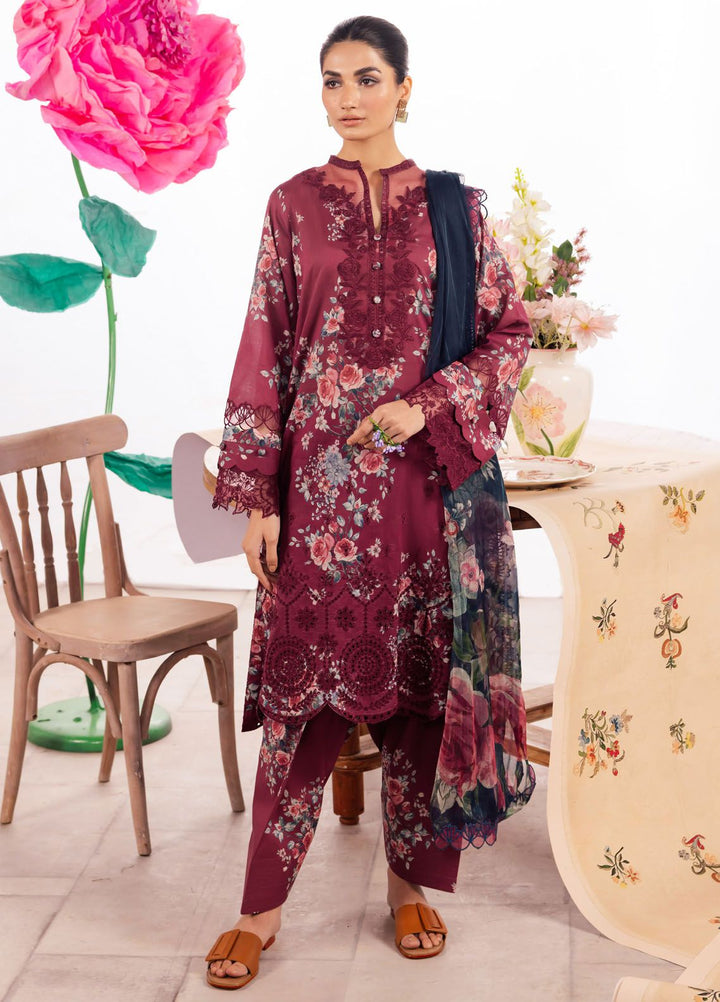 Dahlia by Iznik Embroidered Lawn Suits Unstitched 3 Piece IZ24D DL-11 Solistice - Summer Collection