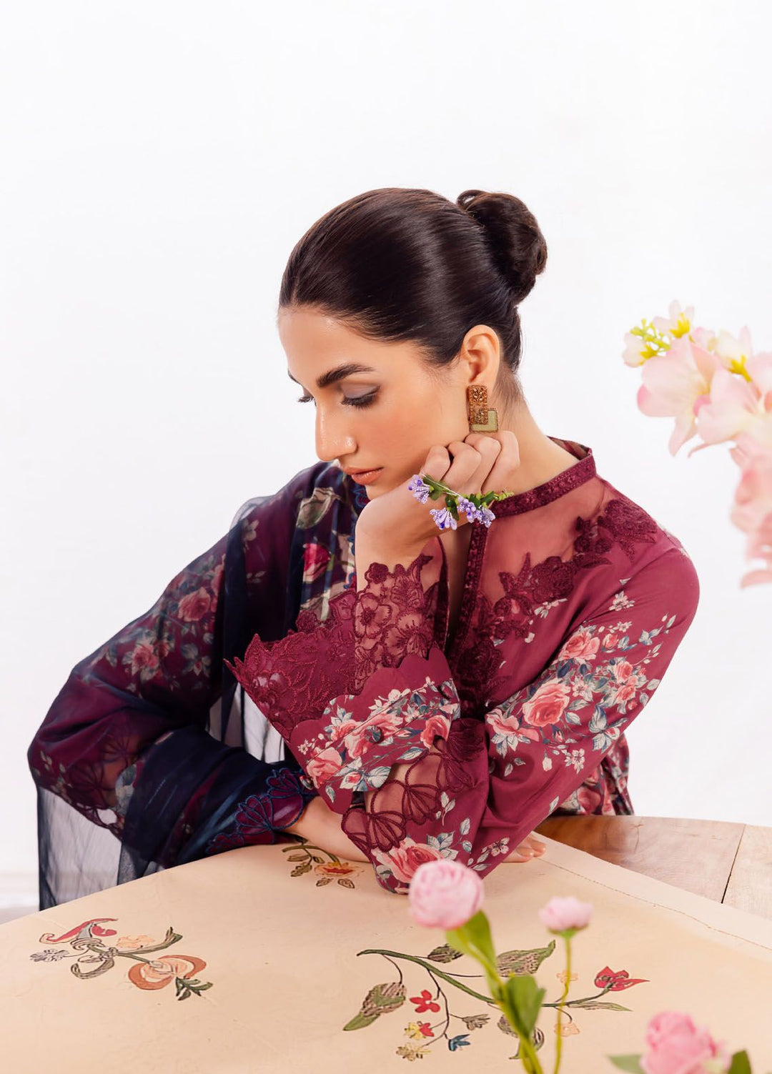 Dahlia by Iznik Embroidered Lawn Suits Unstitched 3 Piece IZ24D DL-11 Solistice - Summer Collection