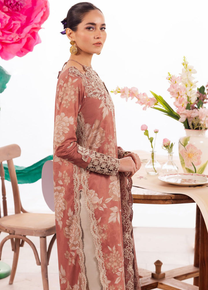 Dahlia by Iznik Embroidered Lawn Suits Unstitched 3 Piece IZ24D DL-12 Saffron - Summer Collection