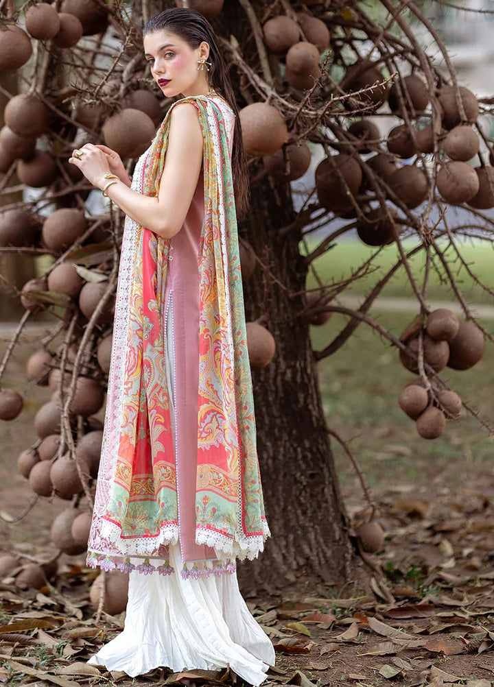 Dahlia by Roheenaz Embroidered Lawn Suits Unstitched 3 Piece RNZ24D D-04B Peony - Summer Collection