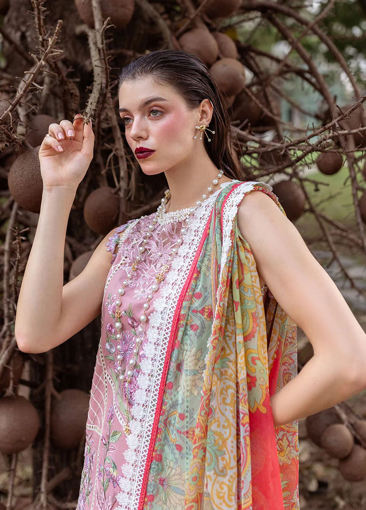 Dahlia by Roheenaz Embroidered Lawn Suits Unstitched 3 Piece RNZ24D D-04B Peony - Summer Collection