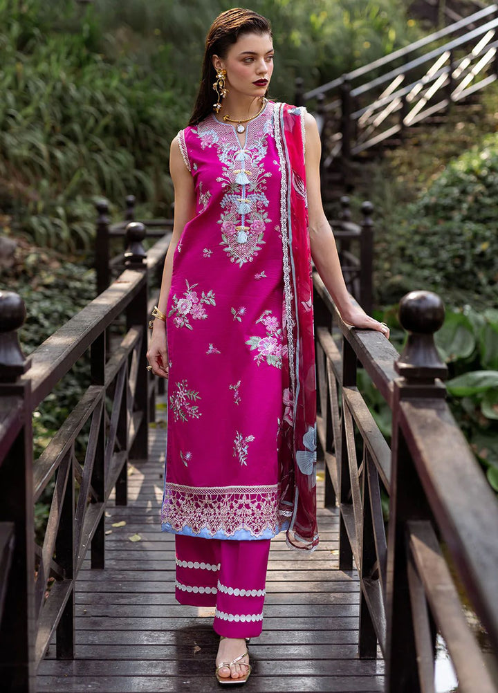 Dahlia by Roheenaz Embroidered Lawn Suits Unstitched 3 Piece RNZ24D D-07B Camellia - Summer Collection