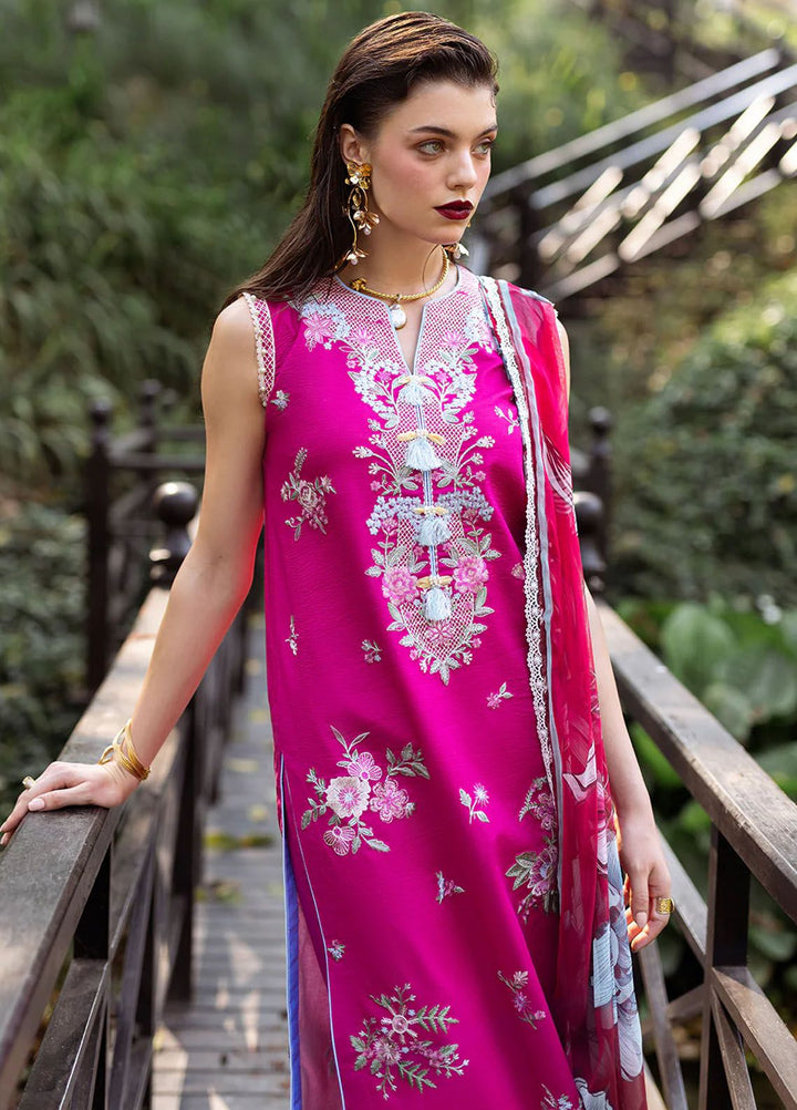 Dahlia by Roheenaz Embroidered Lawn Suits Unstitched 3 Piece RNZ24D D-07B Camellia - Summer Collection