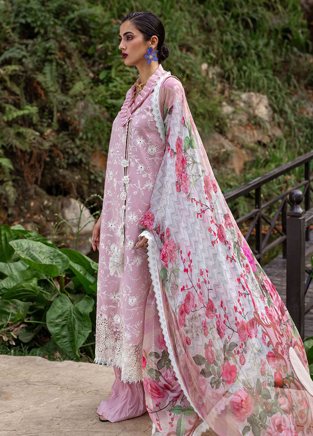 Dahlia by Roheenaz Embroidered Lawn Suits Unstitched 3 Piece RNZ24D D-08A Lily - Summer Collection