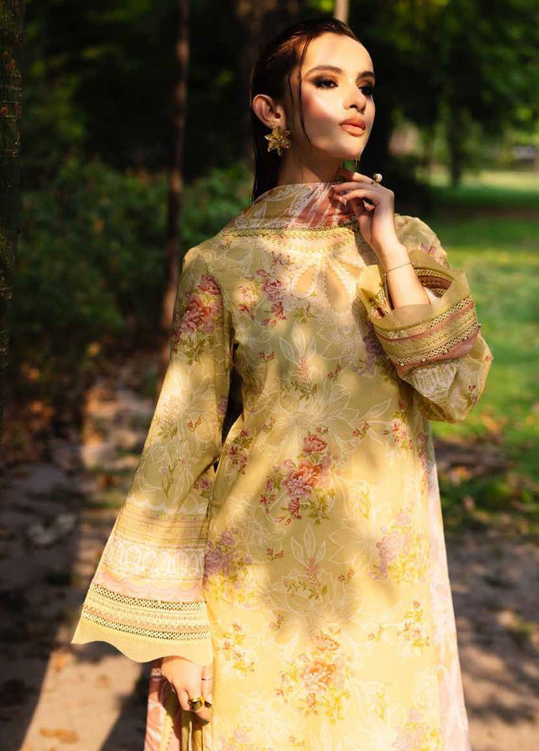 Daily Delights by Nureh Chikankari Lawn Suits Unstitched 3 Piece NU25DC DD-04 - Summer Collection