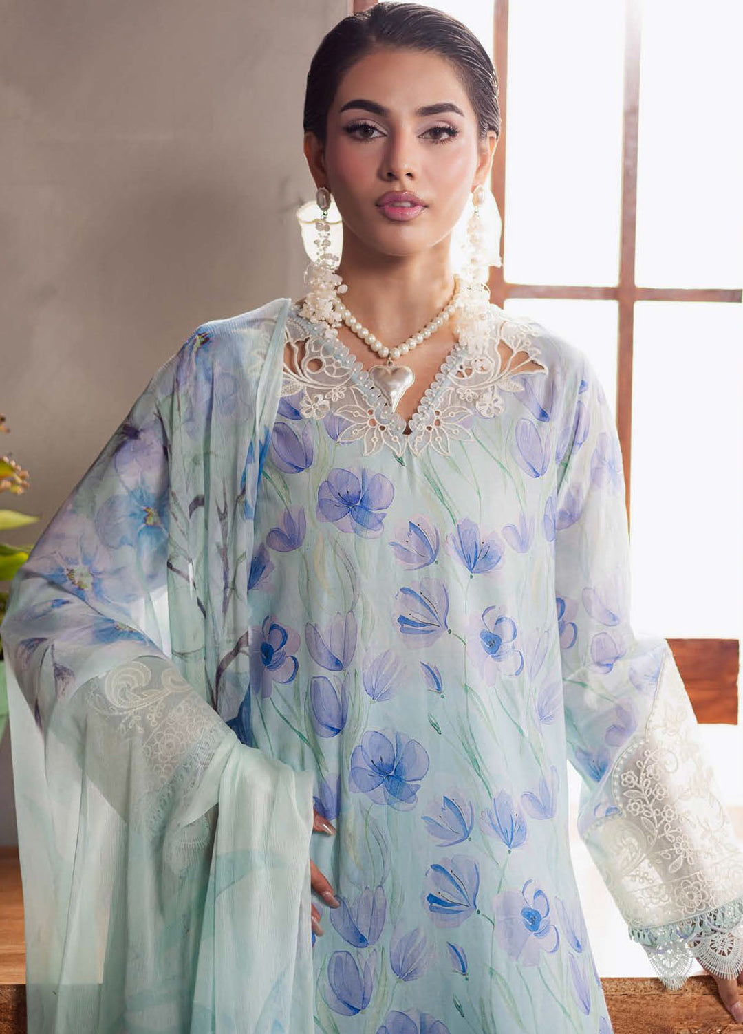 Daily Delights by Nureh Embroidered Lawn Suits Unstitched 3 Piece NU25DS DD-13 - Summer Collection