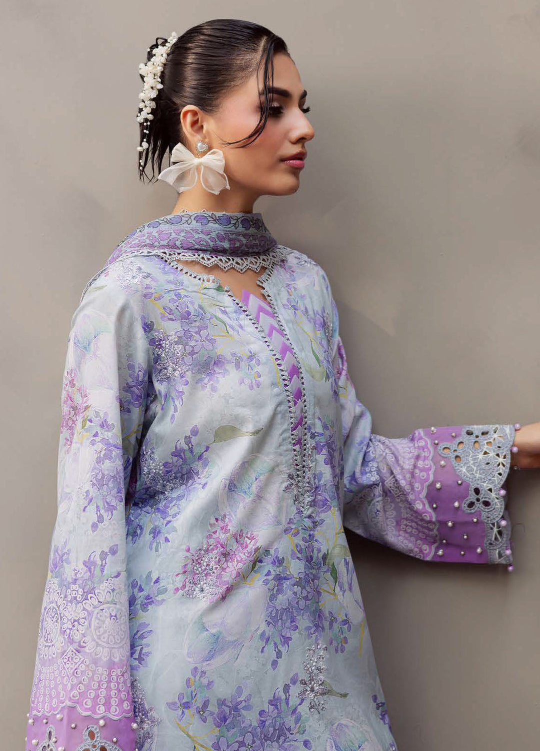 Daily Delights by Nureh Embroidered Lawn Suits Unstitched 3 Piece NU25DS DD-14 - Summer Collection