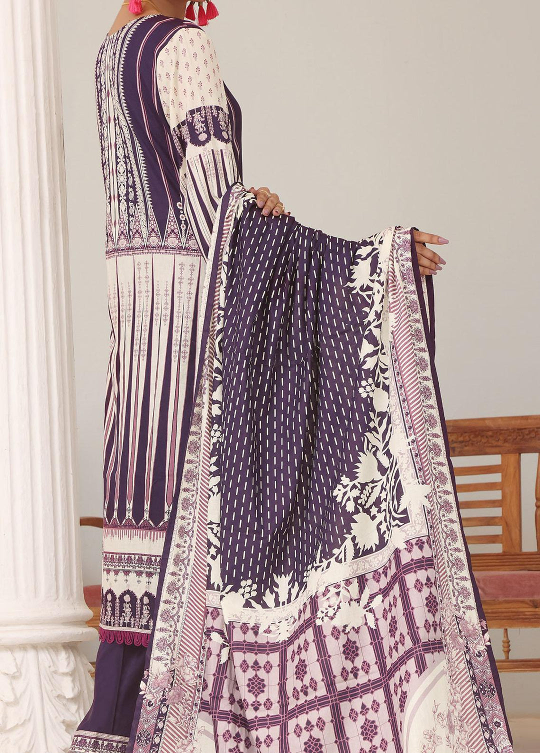 Daman By VS Textiles Printed Lawn Suits Unstitched 3 Piece VS23D 1537A - Summer Collection