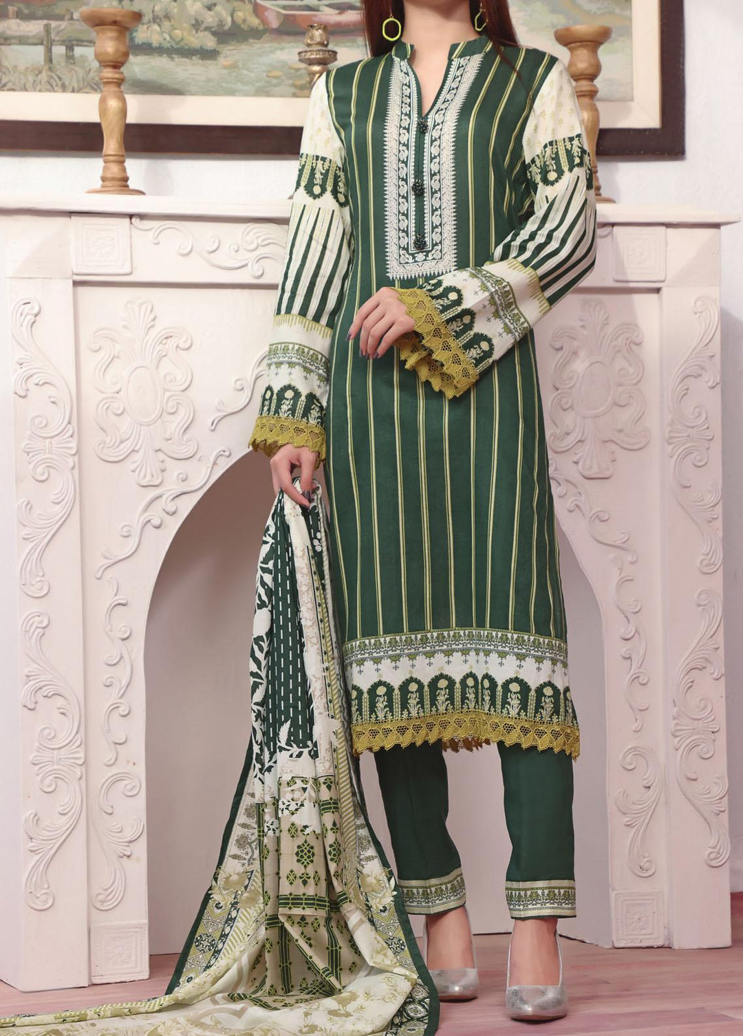 Daman By VS Textiles Printed Lawn Suits Unstitched 3 Piece VS23D 1537B - Summer Collection