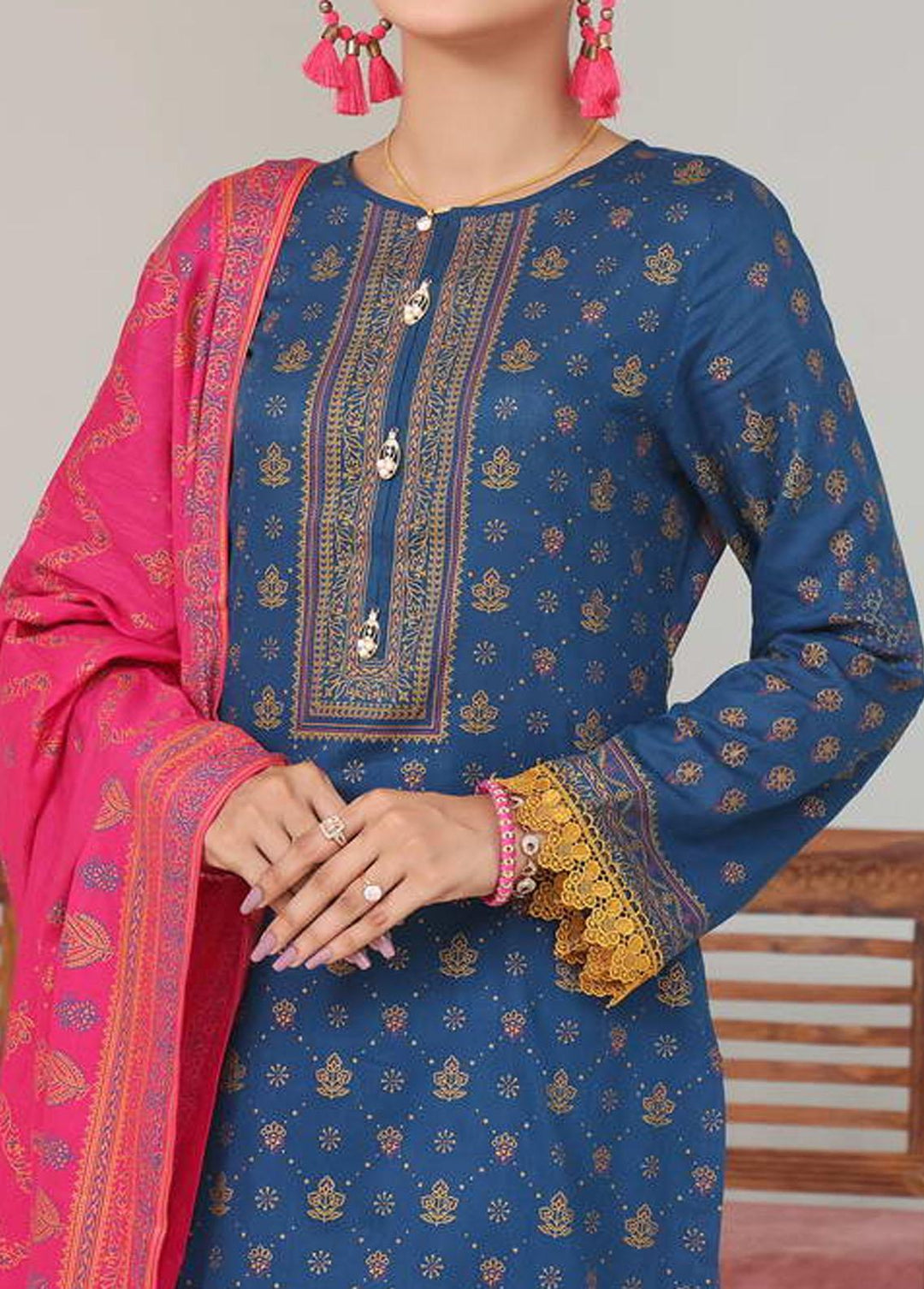 Daman By VS Textiles Printed Lawn Suits Unstitched 3 Piece VS23D 1539A - Summer Collection