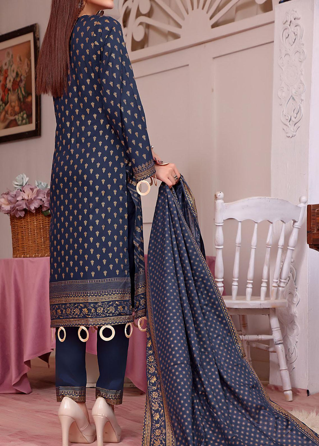 Daman By VS Textiles Printed Lawn Suits Unstitched 3 Piece VS23D 1540B - Summer Collection