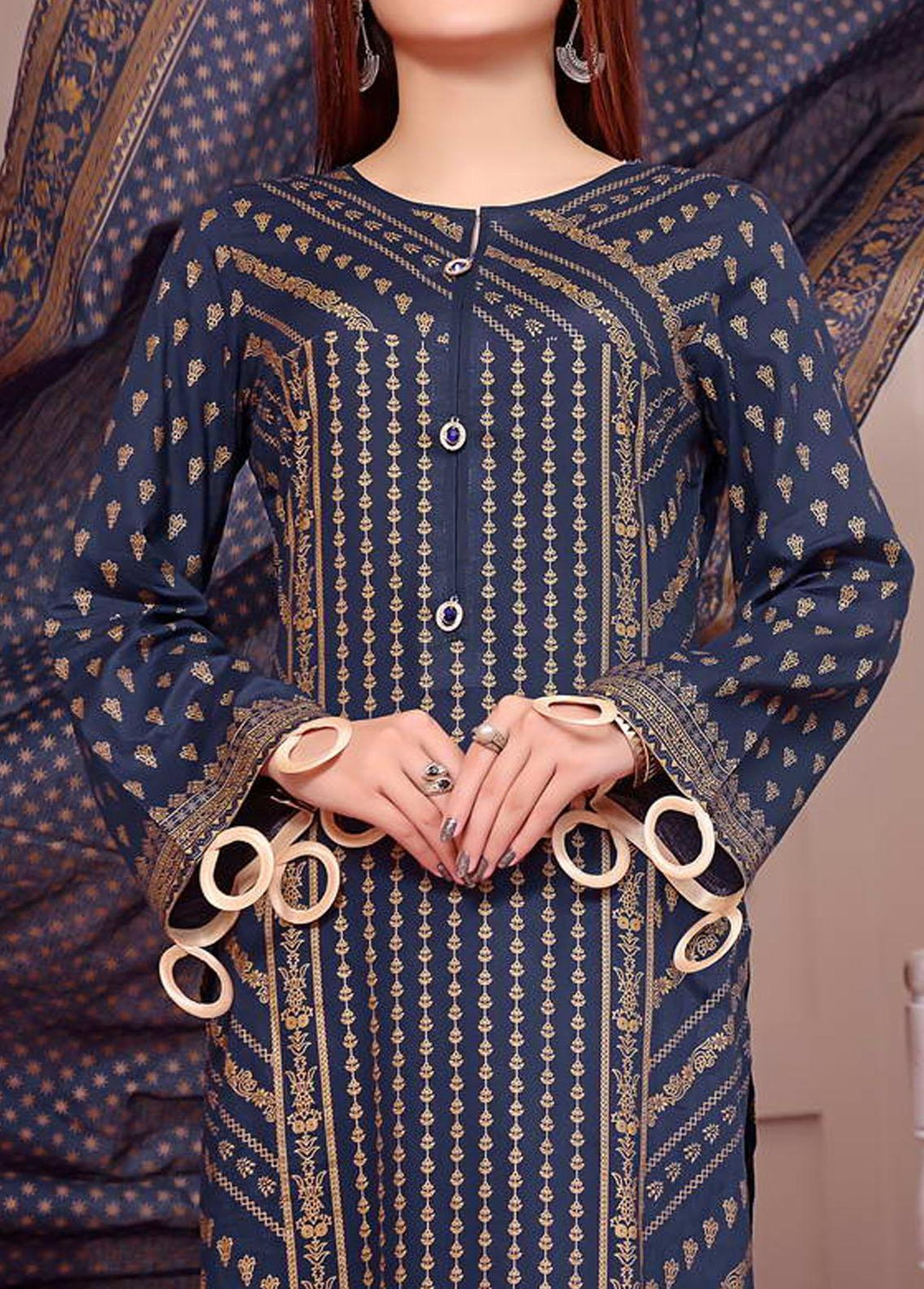 Daman By VS Textiles Printed Lawn Suits Unstitched 3 Piece VS23D 1540B - Summer Collection