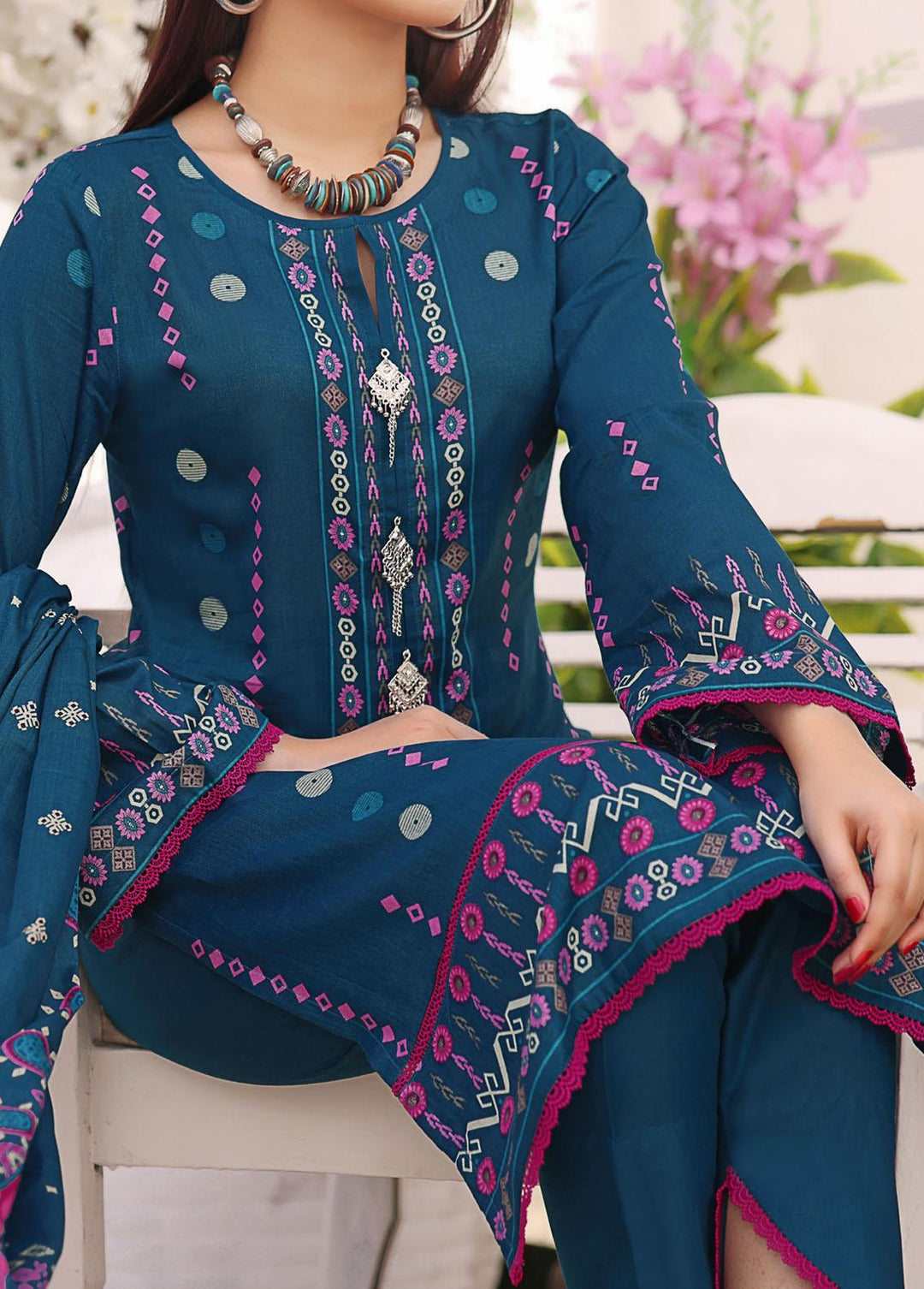 Daman By VS Textiles Printed Lawn Suits Unstitched 3 Piece VS23-D3 806-A - Summer Collection