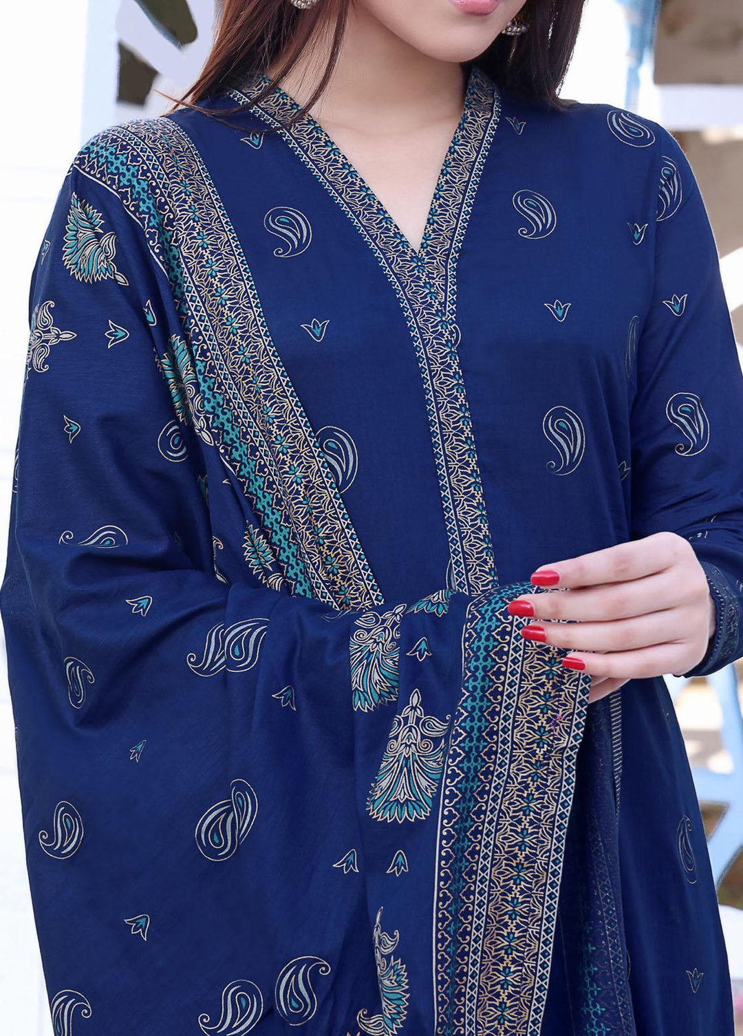 Daman By VS Textiles Printed Lawn Suits Unstitched 3 Piece VS23-D3 807-B - Summer Collection