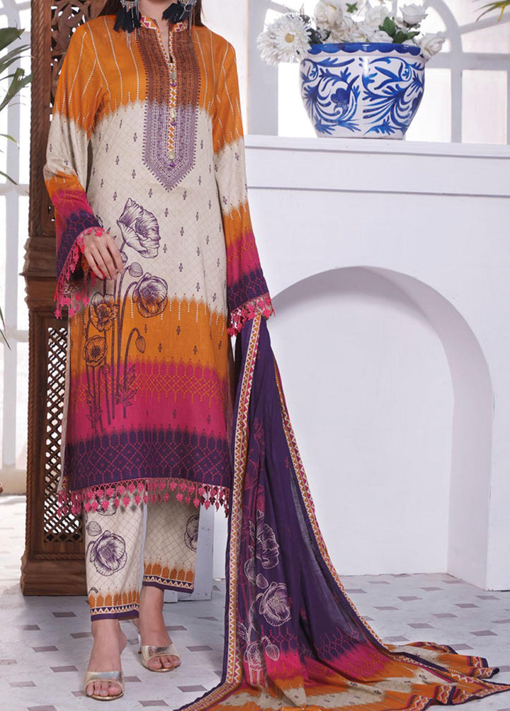 Daman By VS Textiles Printed Lawn Suits Unstitched 3 Piece VS22-D2 1502-B - Summer Collection