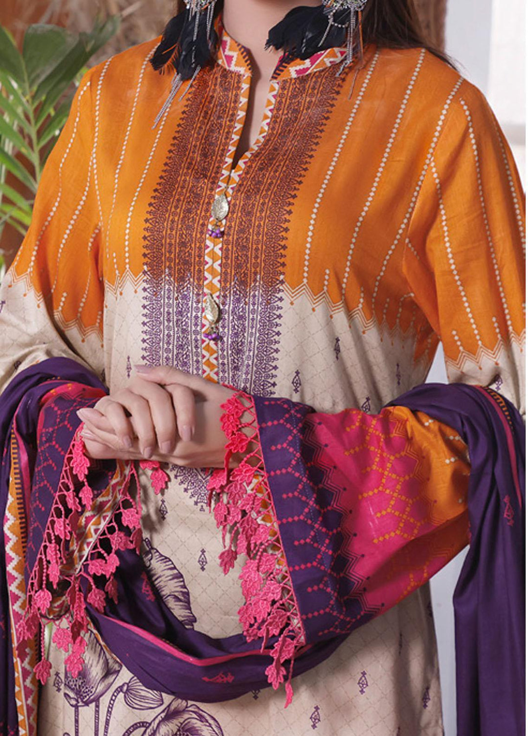 Daman By VS Textiles Printed Lawn Suits Unstitched 3 Piece VS22-D2 1502-B - Summer Collection