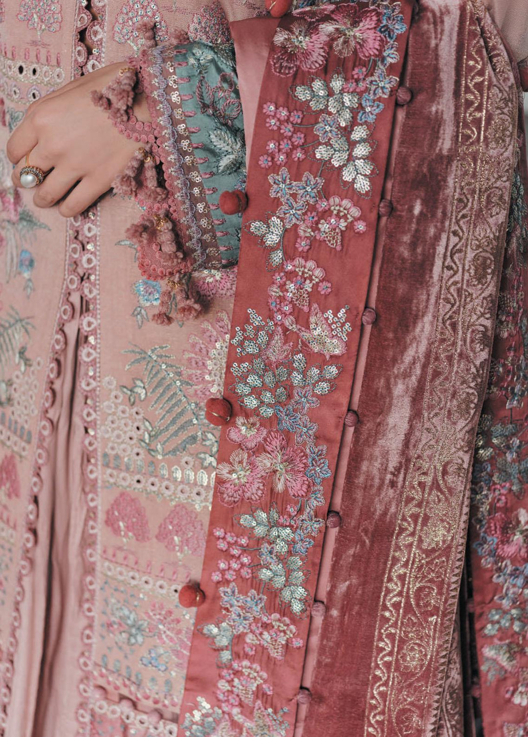 Danayah By Republic Womenswear Embroidered  Suits Unstitched 3 Piece RW22D DU-01 - Winter Collection