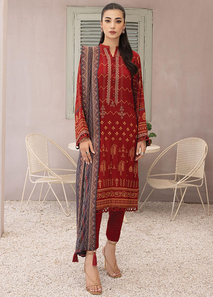 Dareechay By Lakhany Embroidered Pashmina Suits Unstitched 3 Piece LSM23DE LG-EA-0490 - Winter Collection