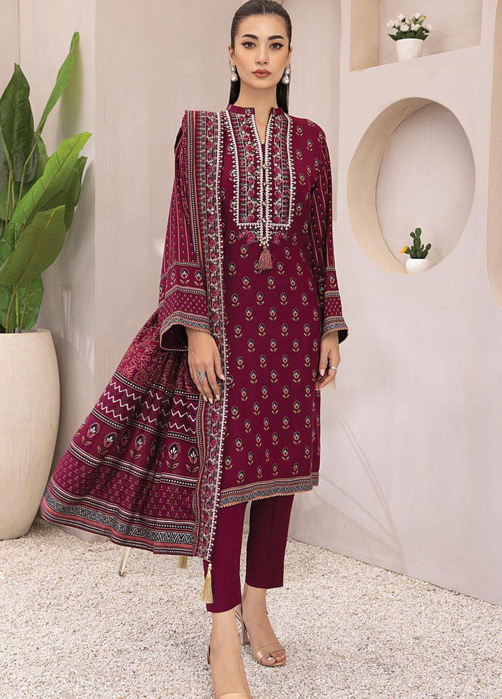 Dareechay By Lakhany Embroidered Pashmina Suits Unstitched 3 Piece LSM23DE LG-SR-0154 - Winter Collection