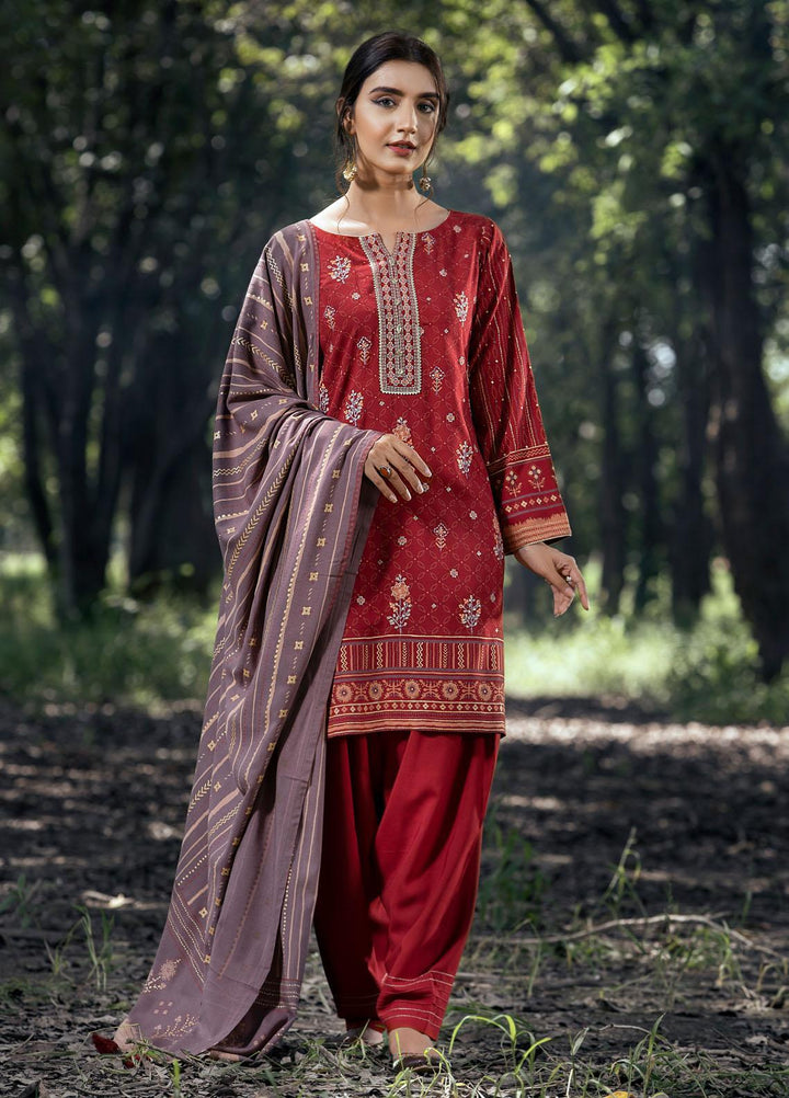 Dareechay by Lakhany Embroidered Pashmina Suits Unstitched 3 Piece LSM21DU DEW-6023-B - Winter Collection