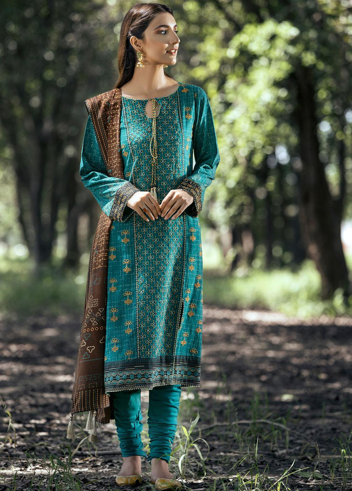 Dareechay by Lakhany Embroidered Pashmina Suits Unstitched 3 Piece LSM21DU DEW-6025-A - Winter Collection
