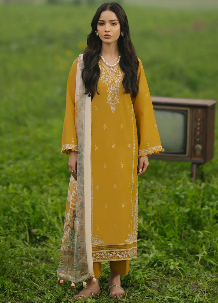 Dareen by Izel Embroidered Lawn Suits Unstitched 3 Piece IZL25DL Aabroo - Summer Collection