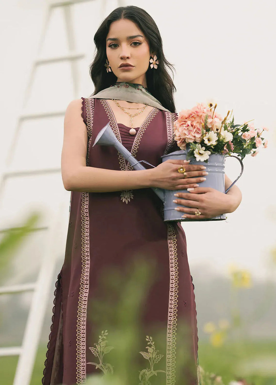 Dareen by Izel Embroidered Lawn Suits Unstitched 3 Piece IZL25DL Bahisht - Summer Collection