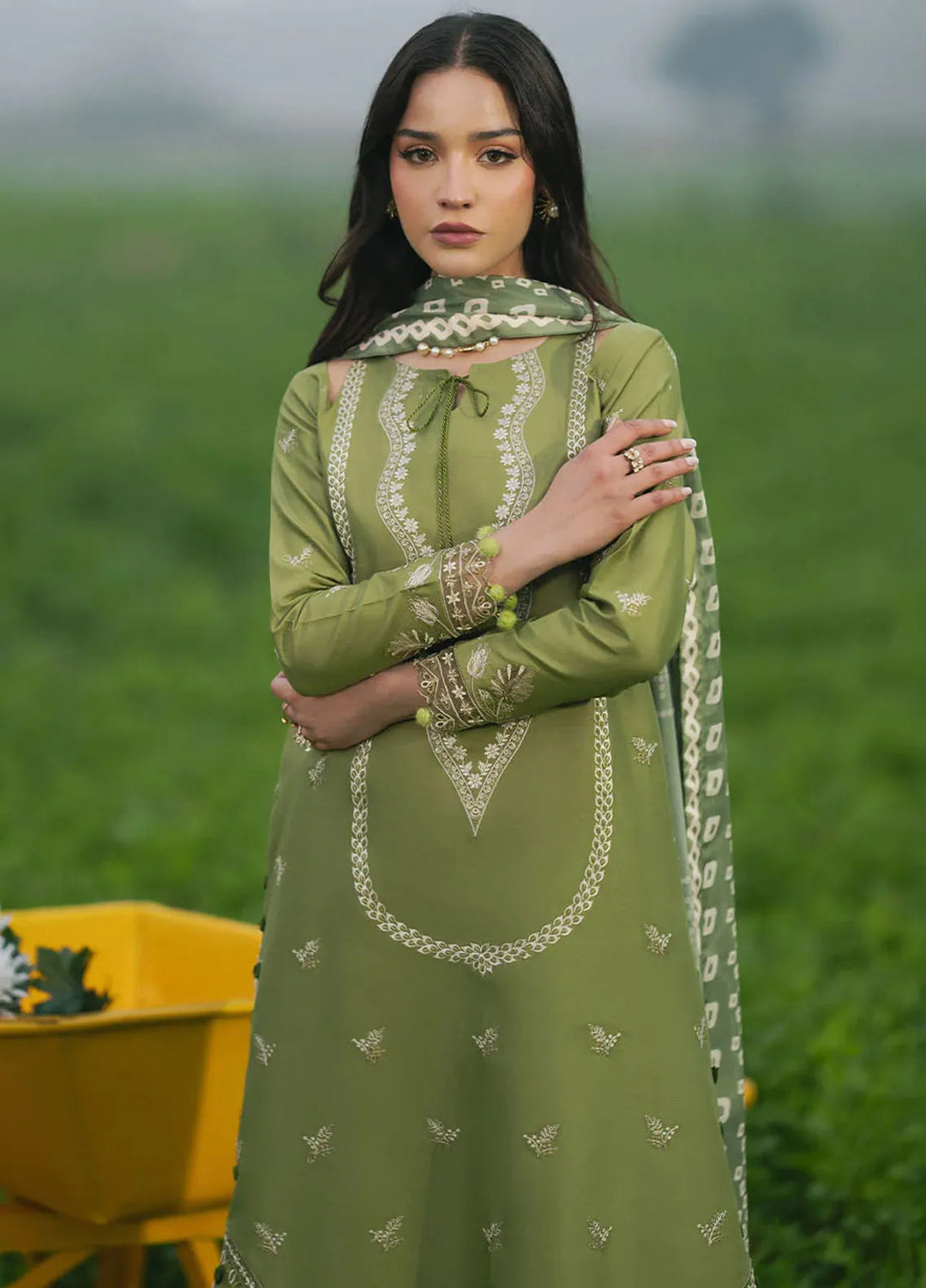 Dareen by Izel Embroidered Lawn Suits Unstitched 3 Piece IZL25DL Naeev - Summer Collection