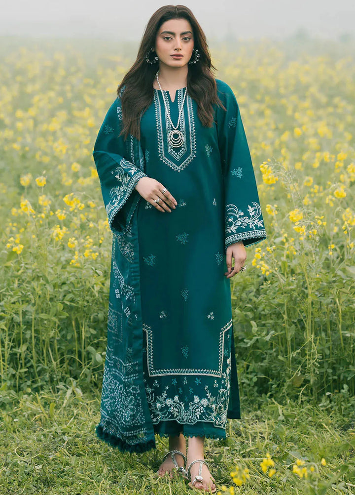 Dareen by Izel Embroidered Lawn Suits Unstitched 3 Piece IZL25DL Nazneen - Summer Collection