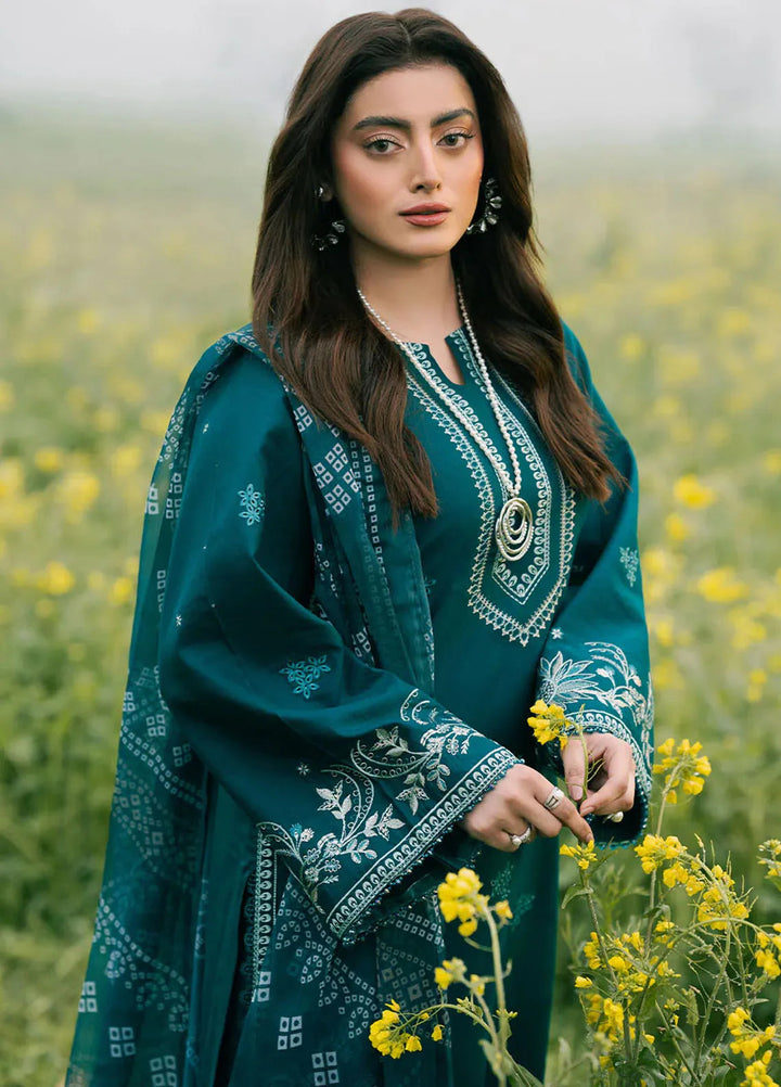 Dareen by Izel Embroidered Lawn Suits Unstitched 3 Piece IZL25DL Nazneen - Summer Collection