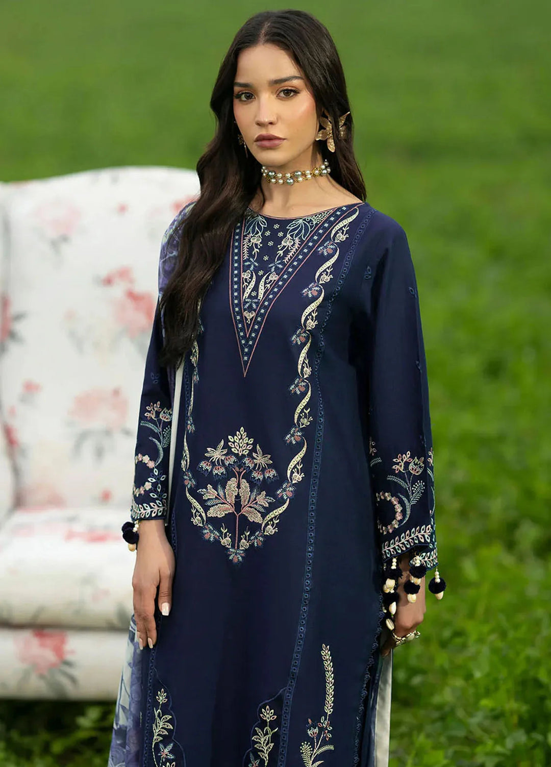 Dareen by Izel Embroidered Lawn Suits Unstitched 3 Piece IZL25DL Zarq - Summer Collection
