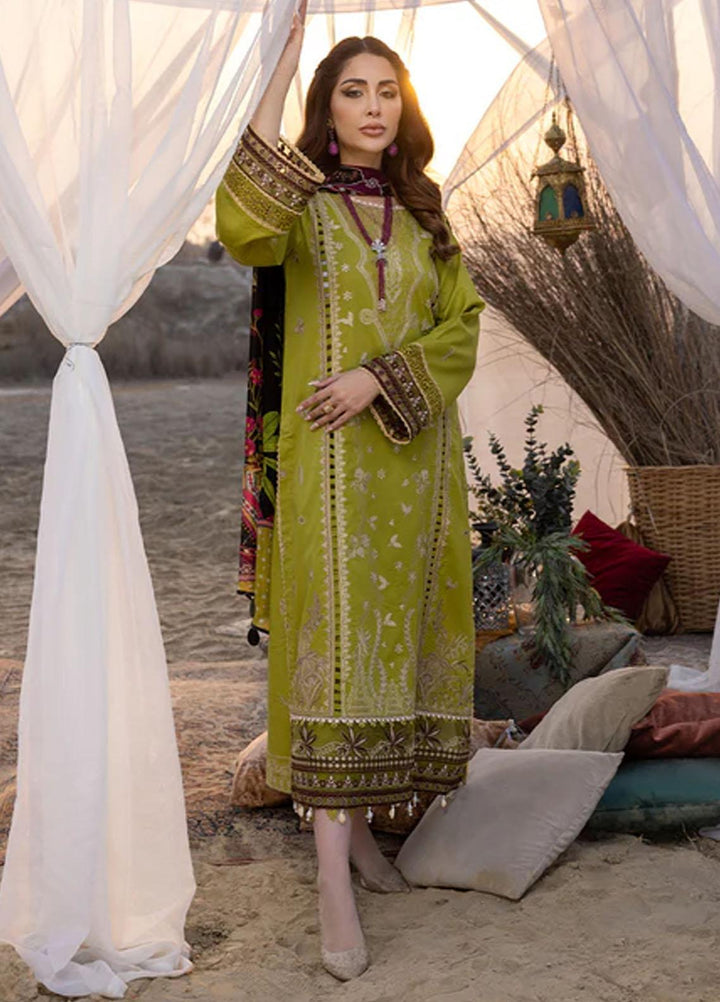 Dareen By Izel Embroidered Lawn Suits Unstitched 3 Piece IZL23D Araish - Luxury Collection