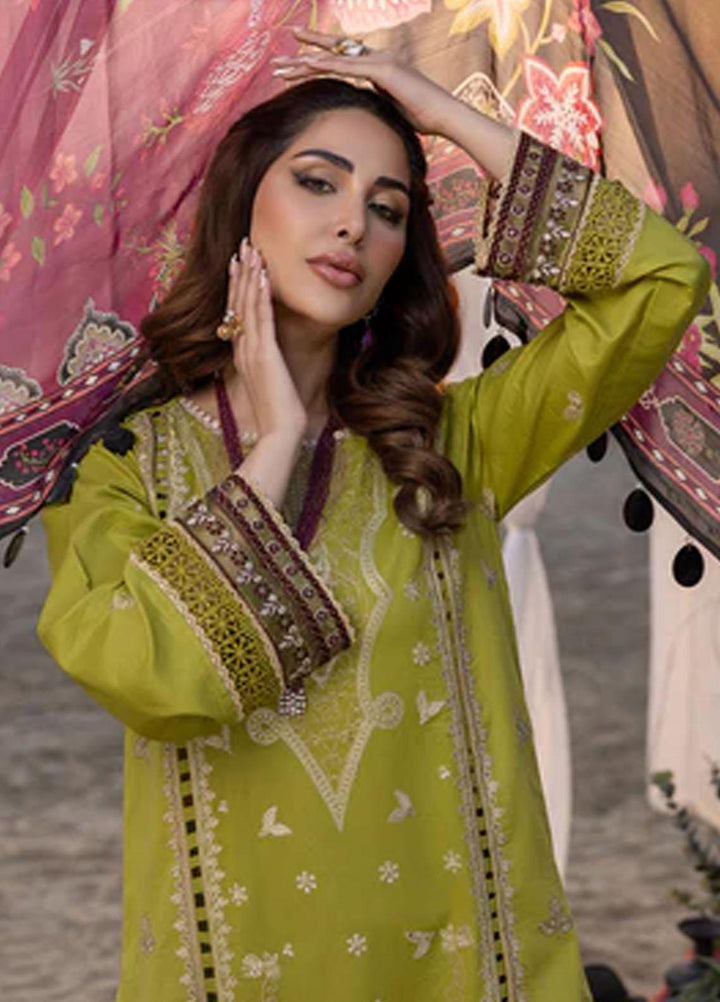 Dareen By Izel Embroidered Lawn Suits Unstitched 3 Piece IZL23D Araish - Luxury Collection