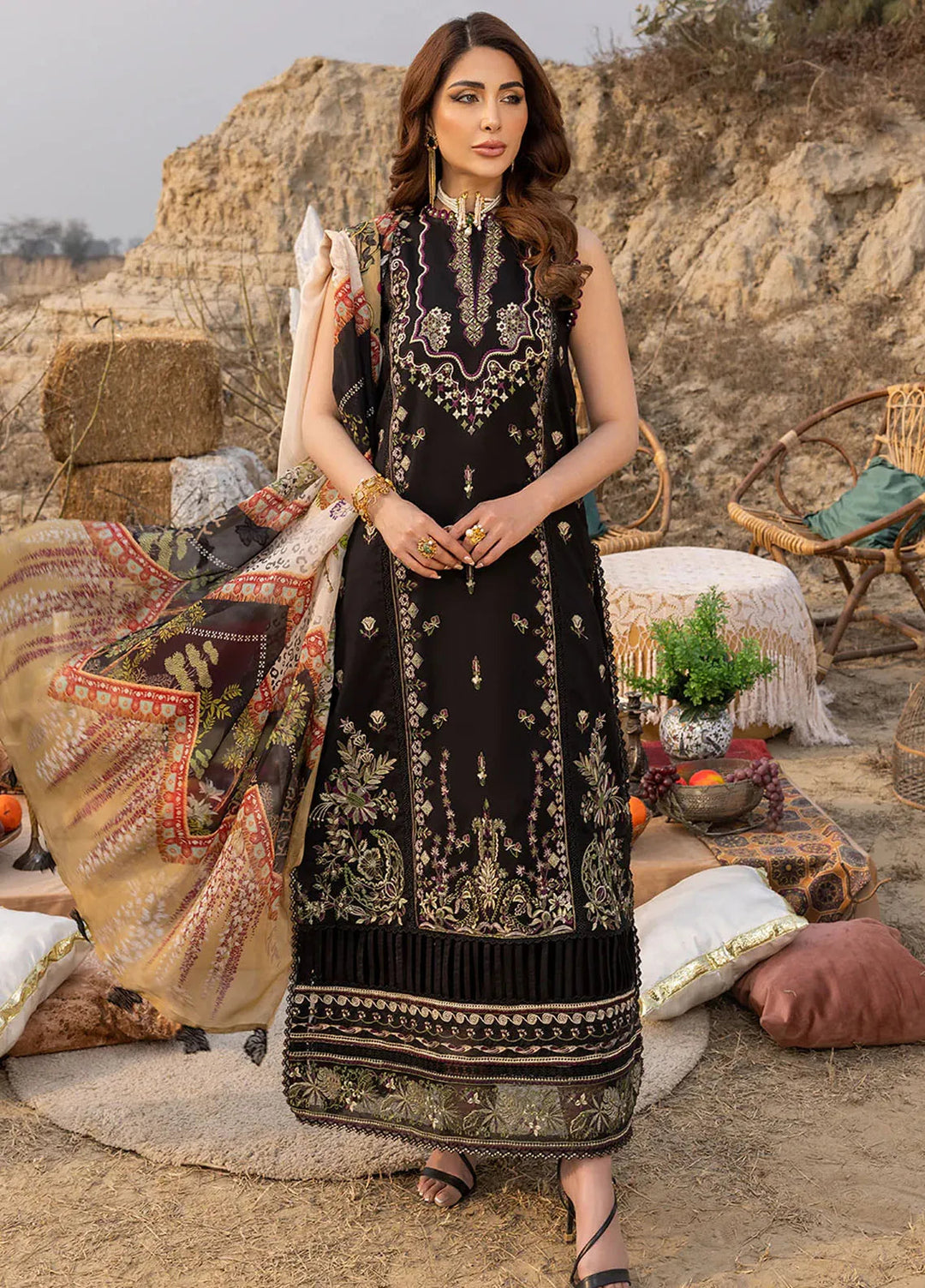 Dareen By Izel Pret Embroidered Lawn 3 Piece Suit Aashna