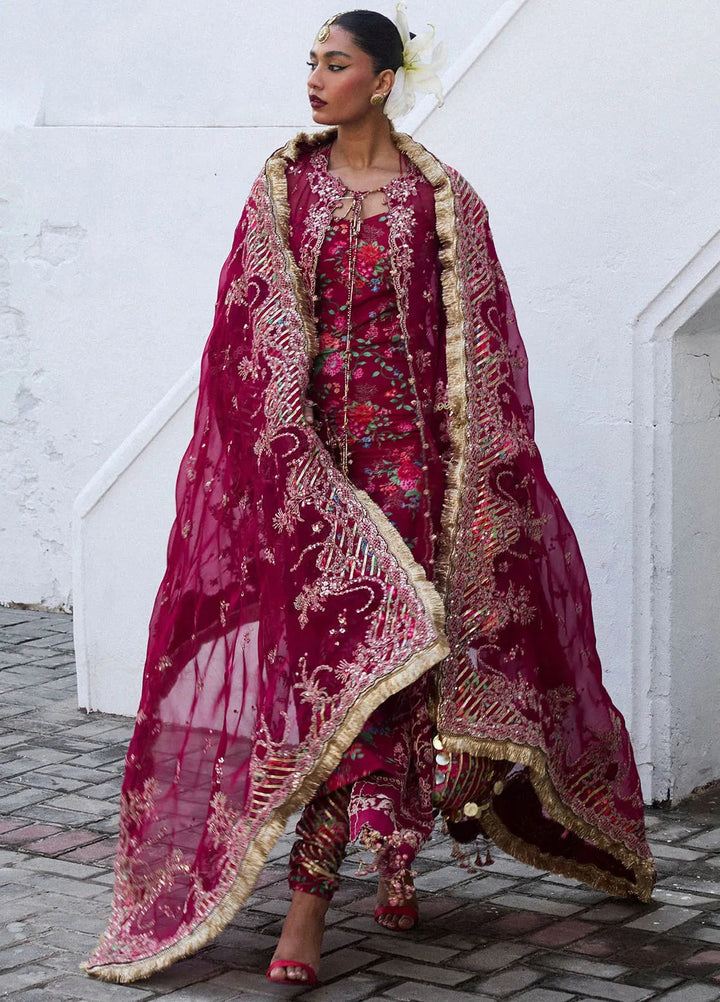 Darling by Hussain Rehar Embroidered Suit Unstitched 4 Piece HRR25D Maher - Festive Collection
