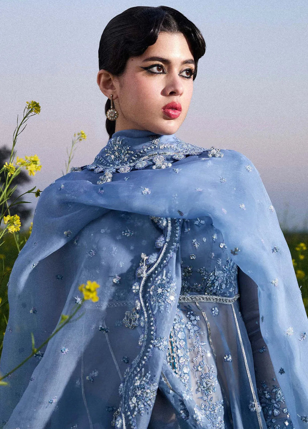 Darling by Hussain Rehar Embroidered Suit Unstitched 4 Piece HRR25D Mira - Festive Collection