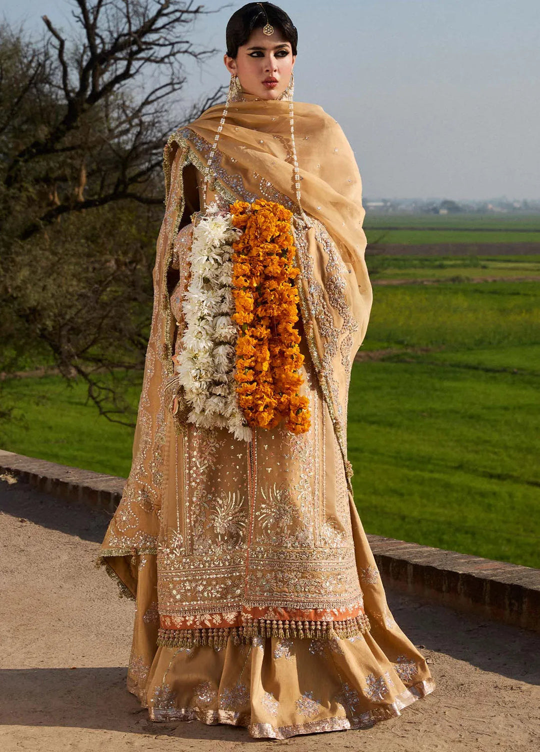 Darling by Hussain Rehar Embroidered Suit Unstitched 4 Piece HRR25D Sundal - Festive Collection