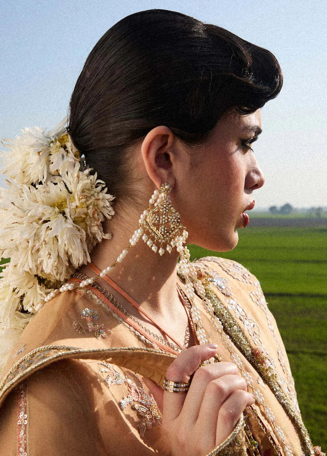 Darling by Hussain Rehar Embroidered Suit Unstitched 4 Piece HRR25D Sundal - Festive Collection