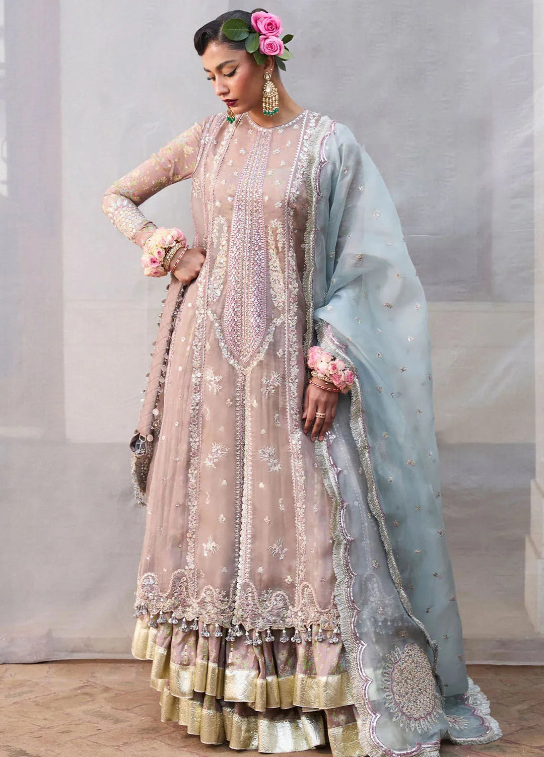 Darling by Hussain Rehar Embroidered Suit Unstitched 4 Piece HRR25D Ziniya - Festive Collection