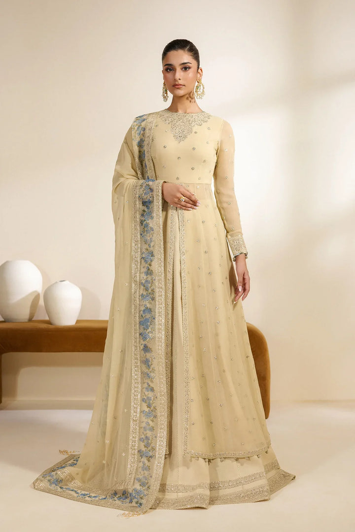 Meraki by Zarif Unstitched Embroidered Chiffon 3 Piece Suit ZR26UCM DARYA 09 - Festive Collection