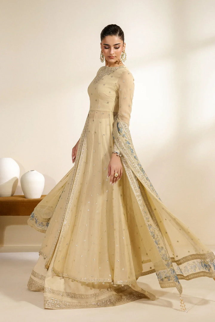 Meraki by Zarif Unstitched Embroidered Chiffon 3 Piece Suit ZR26UCM DARYA 09 - Festive Collection