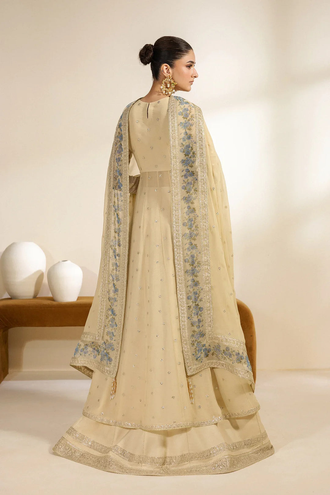 Meraki by Zarif Unstitched Embroidered Chiffon 3 Piece Suit ZR26UCM DARYA 09 - Festive Collection