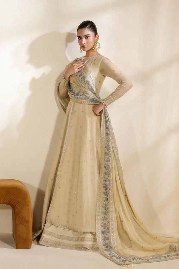 Meraki by Zarif Unstitched Embroidered Chiffon 3 Piece Suit ZR26UCM DARYA 09 - Festive Collection