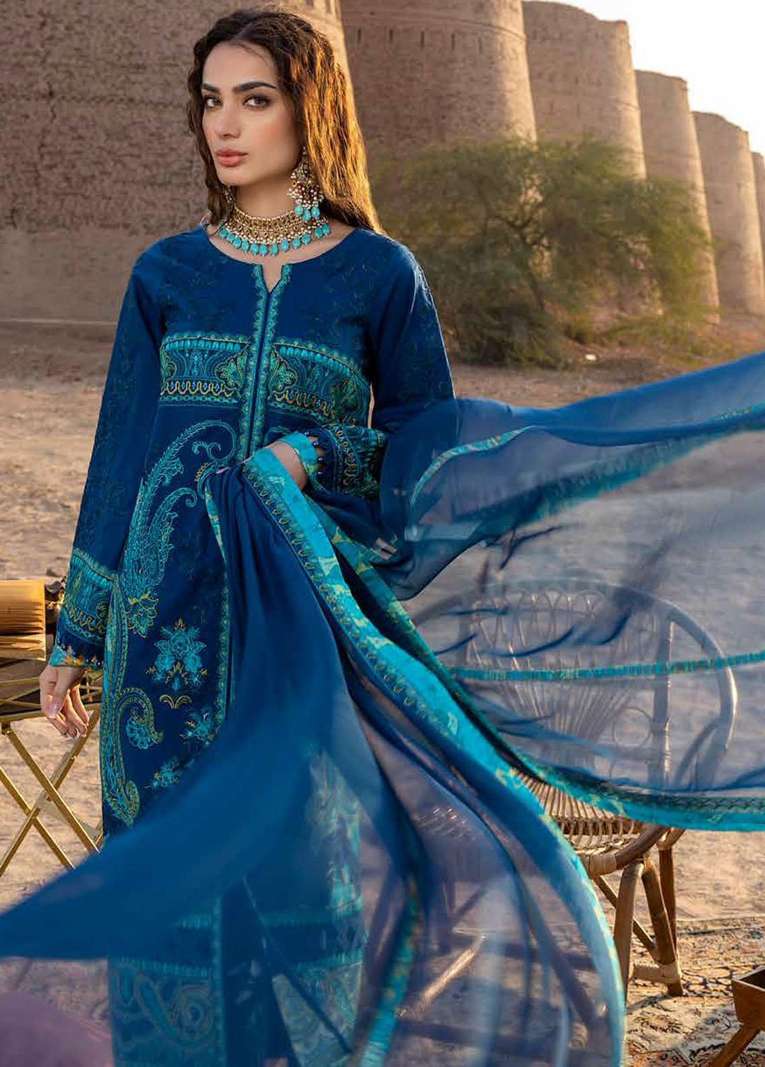 Dasht by Charizma Embroidered Lawn Suits Unstitched 3 Piece CRZ23D CSS-05 - Premium Collection