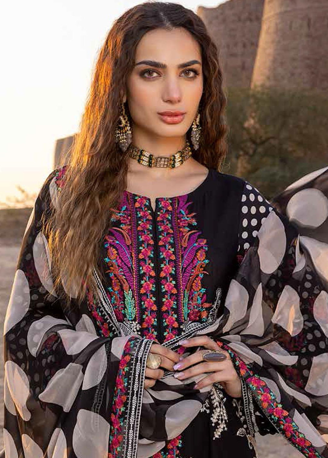 Dasht by Charizma Embroidered Lawn Suits Unstitched 3 Piece CRZ23D CSS-07 - Premium Collection