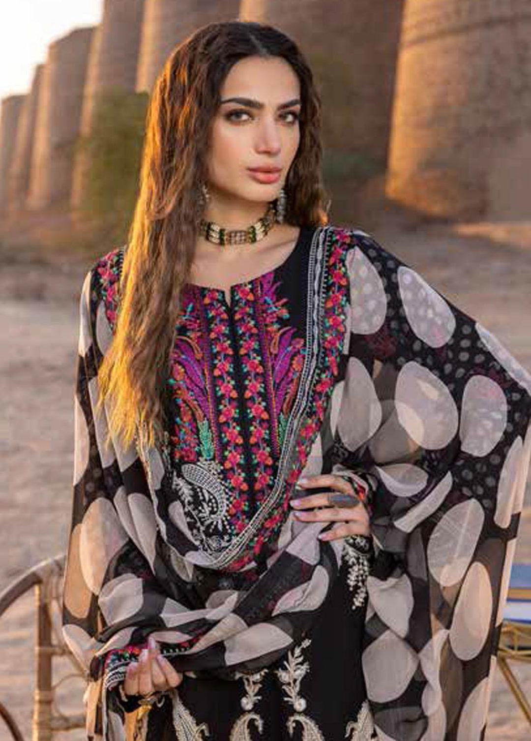 Dasht by Charizma Embroidered Lawn Suits Unstitched 3 Piece CRZ23D CSS-07 - Premium Collection
