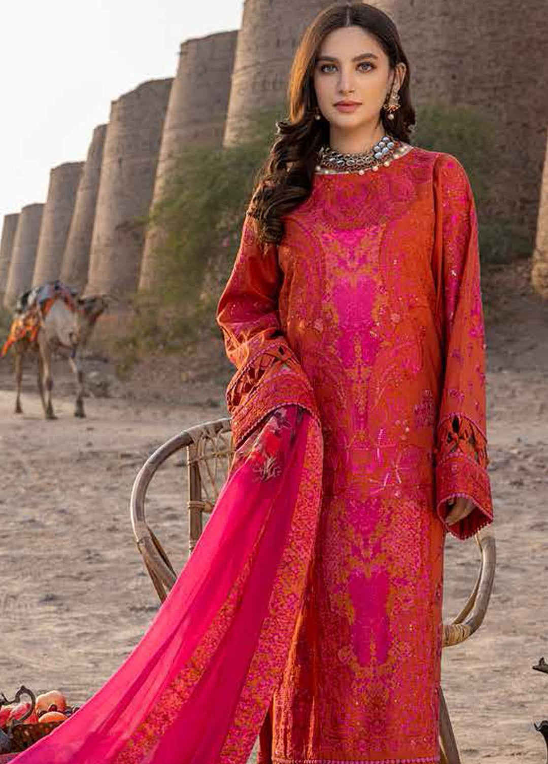 Dasht by Charizma Embroidered Lawn Suits Unstitched 3 Piece CRZ23D CSS-08 - Premium Collection
