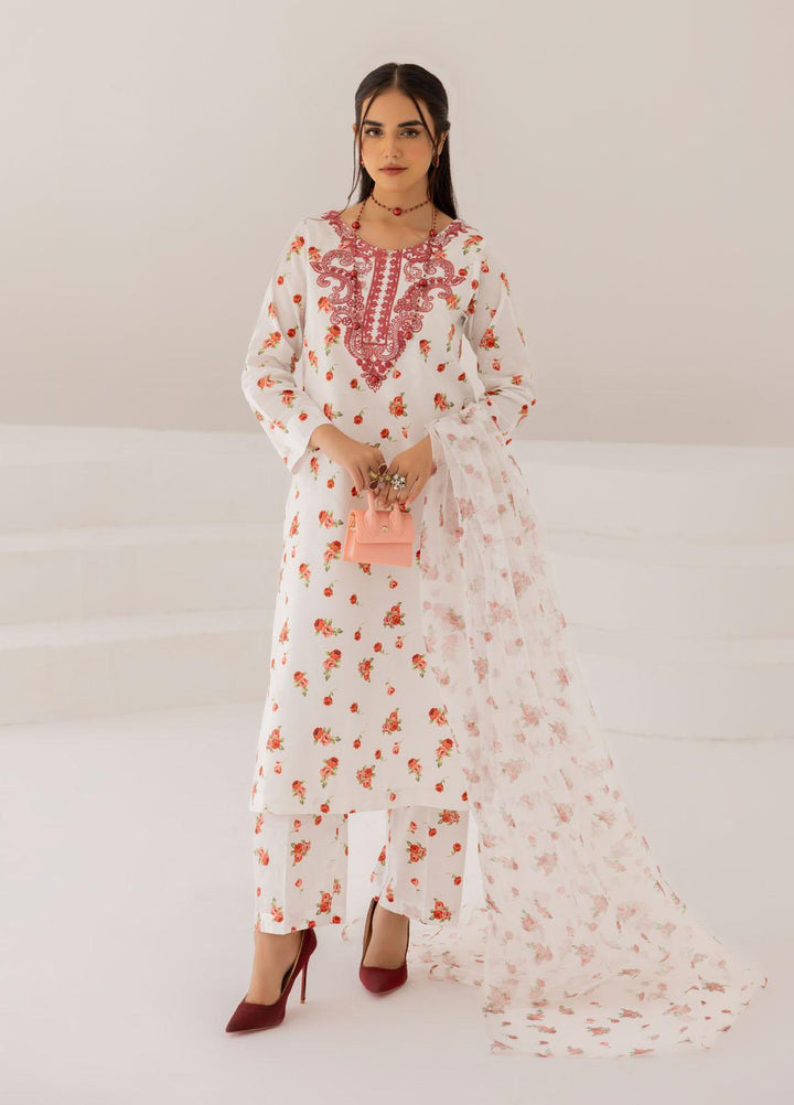 Esra Fashion Pret Embrodered Cambric 3 Piece Suit DT-23-02