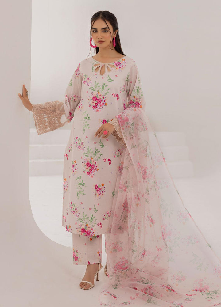 Esra Fashion Pret Embrodered Cambric 3 Piece Suit DT-23-07