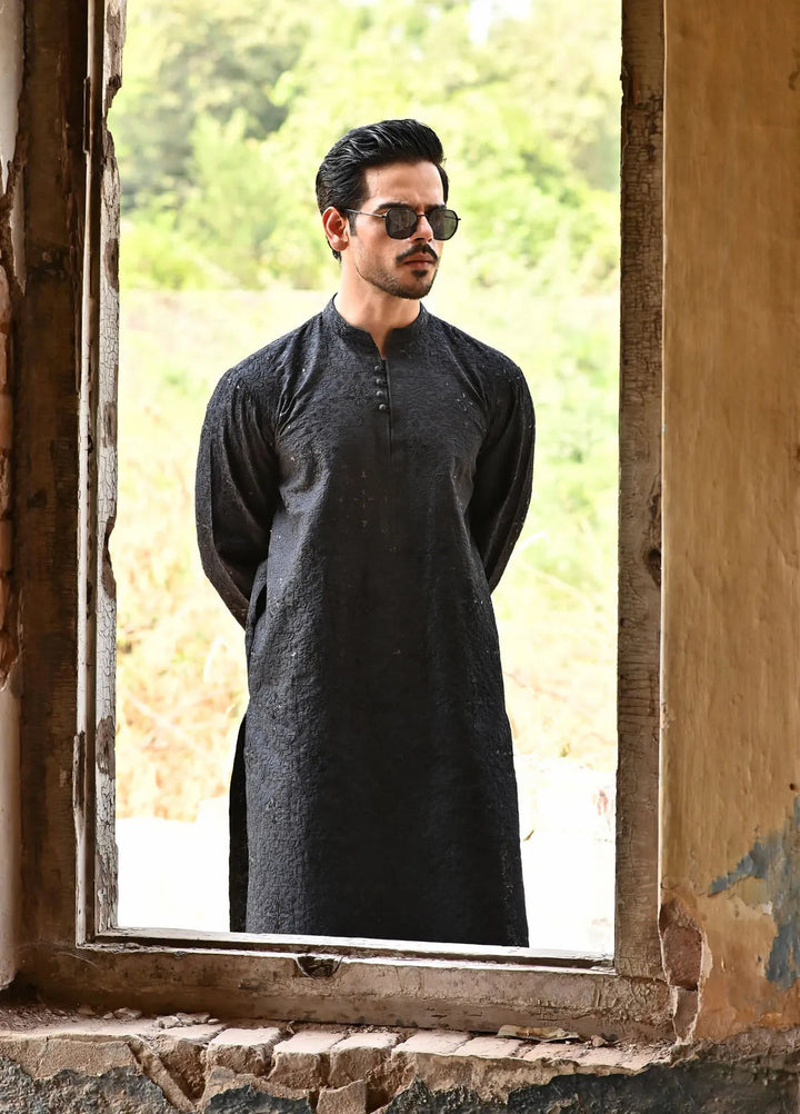 Dastaan by Fabrich Embroidered Cotton Silk Unstitched Suits 2 Piece GTS-D-005 -Mens Collection
